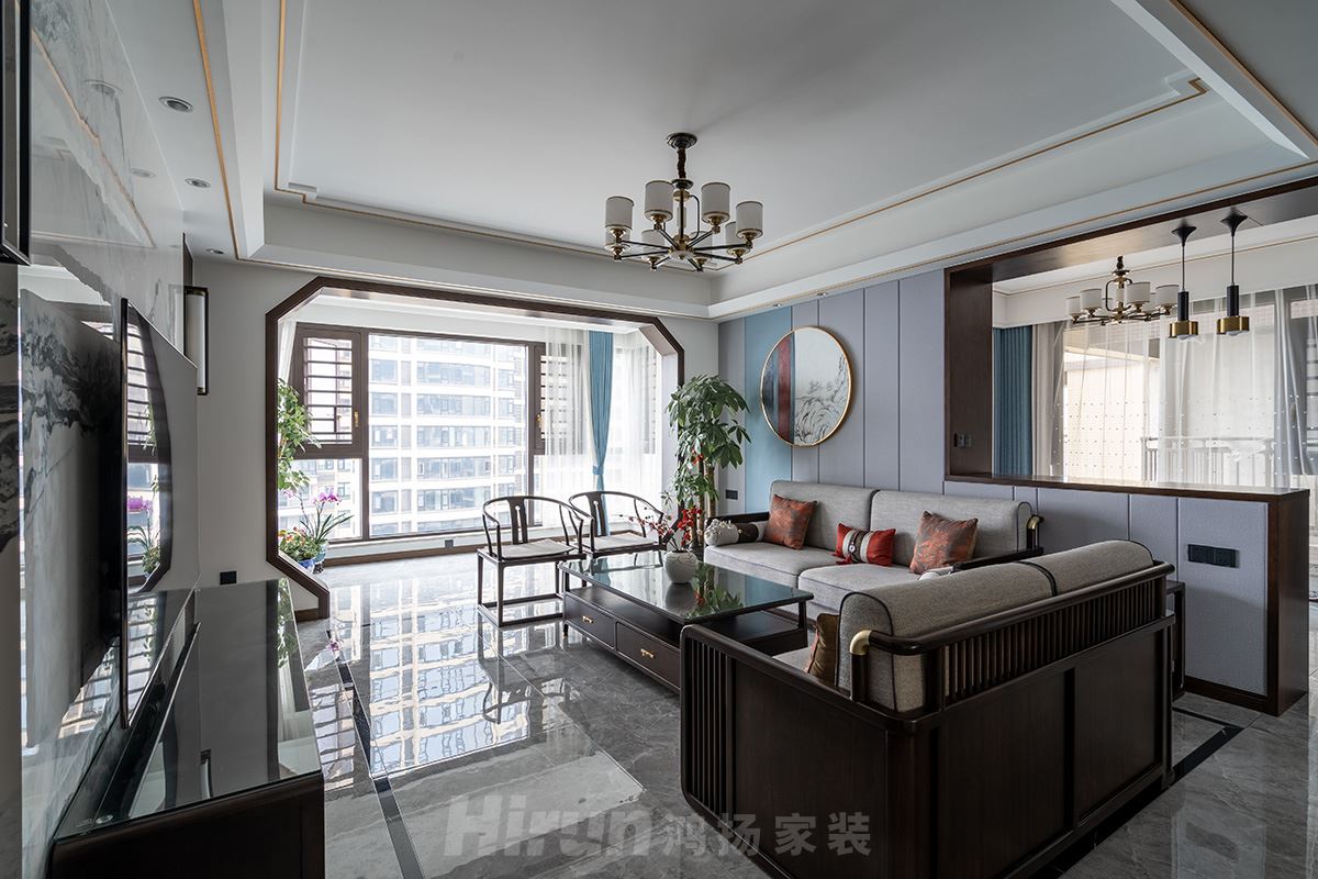 銀港國際125㎡復合寫意四居室 裝修案例實景圖-image25