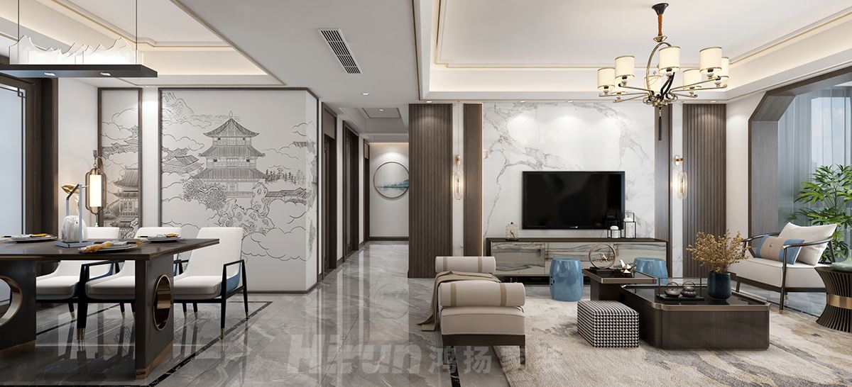 銀港國際125㎡復合寫意四居室 裝修案例實景圖-image14