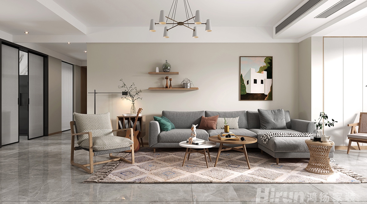 錦繡華都150㎡北歐之光四居室 裝修案例效果圖-2
