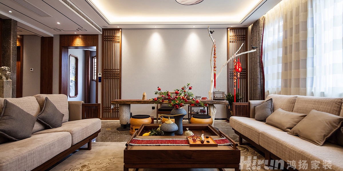 株洲碧桂園400㎡寫(xiě)意木構(gòu)別墅 裝修案例實(shí)景圖-7