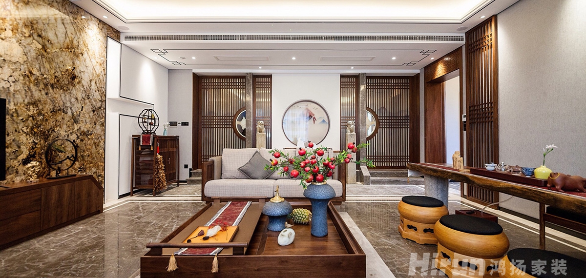 株洲碧桂園400㎡寫(xiě)意木構(gòu)別墅 裝修案例實(shí)景圖-6