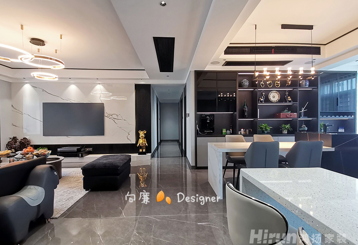 中央花園160㎡雅致現代四居室 裝修案例實景圖-2