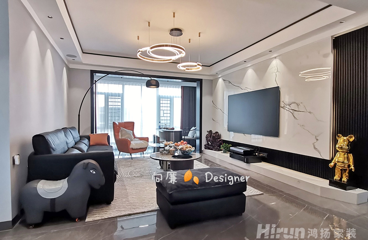 中央花園160㎡雅致現代四居室 裝修案例實景圖-3