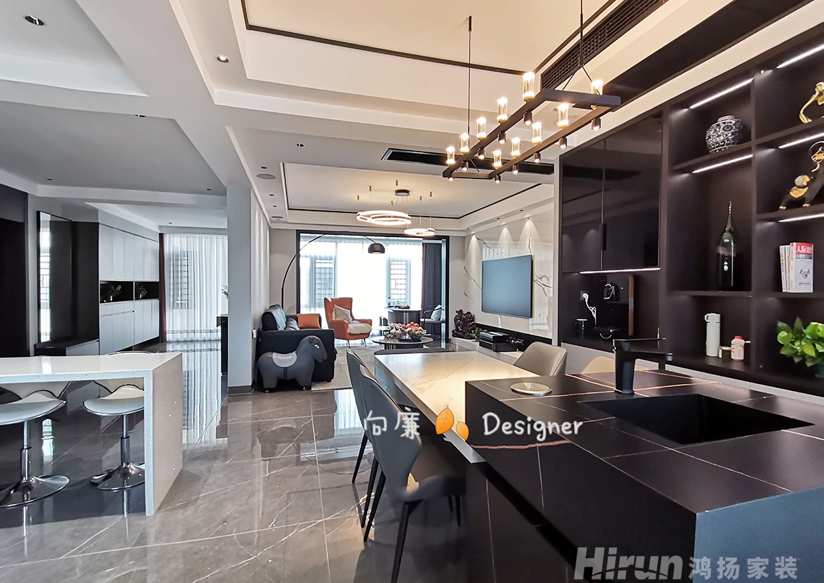 中央花園160㎡雅致現代四居室 裝修案例實景圖-6