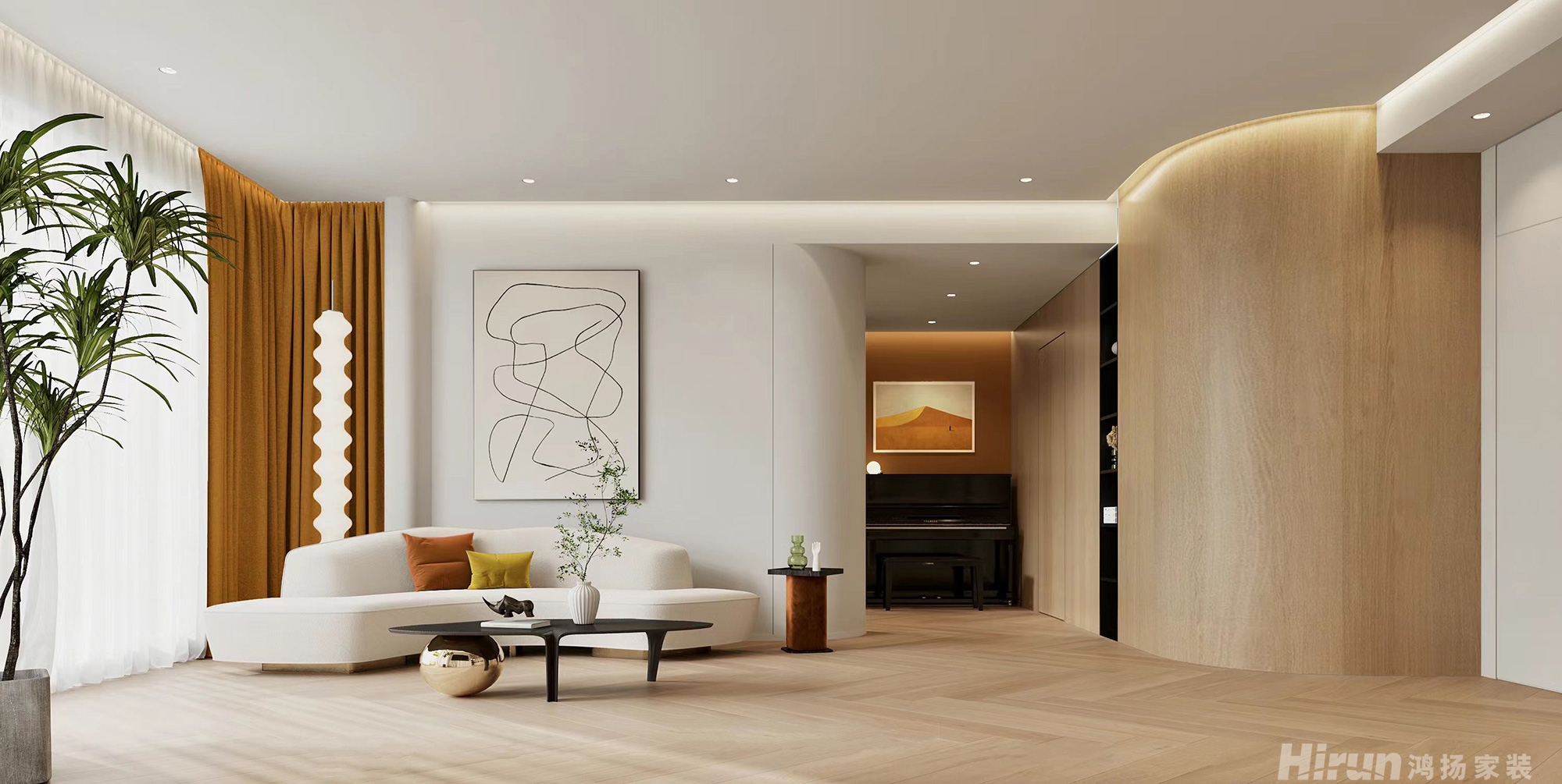 中天星耀城120㎡北歐之光三居室 裝修案例效果圖-4