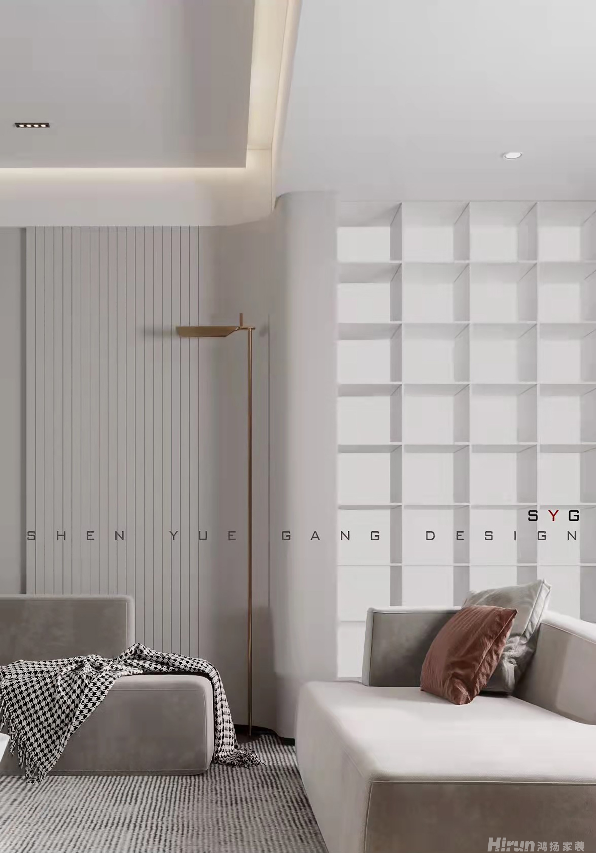 明昇壹城120㎡新裝飾主義三居室 裝修案例效果圖-1