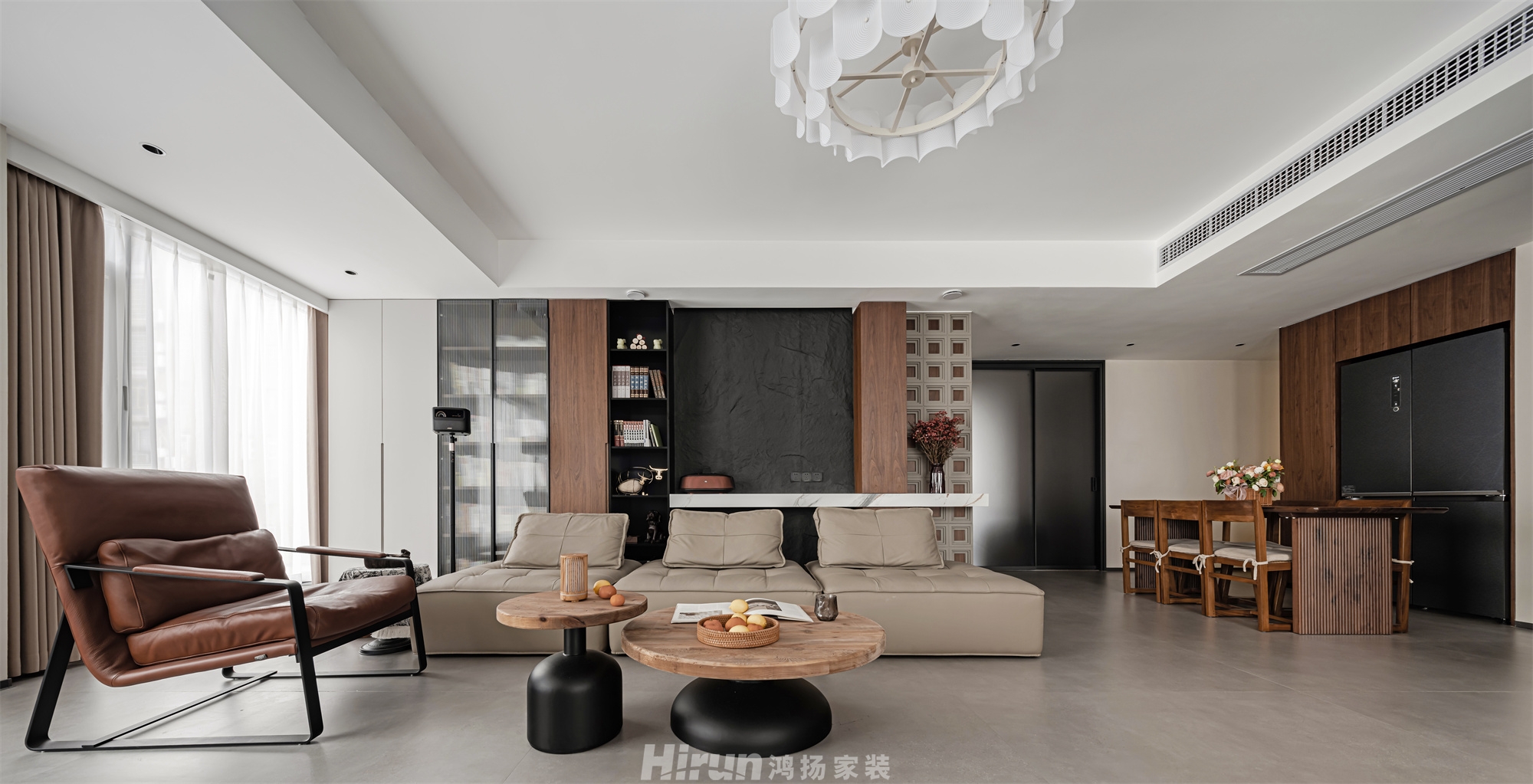 大漢龍庭172㎡復古風潮四居室 裝修案例實景圖-1