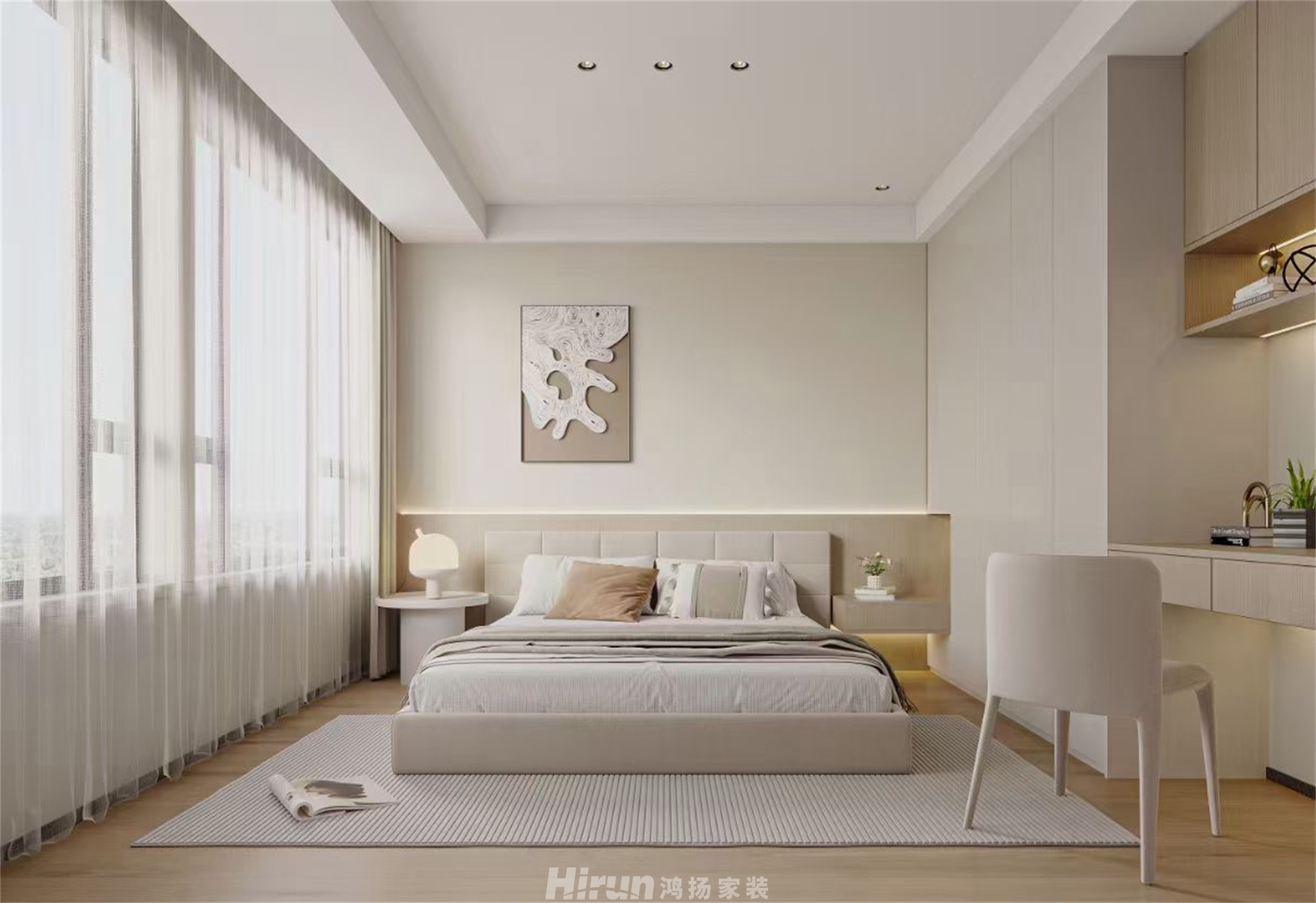 漢唐世家160㎡雅致現(xiàn)代復(fù)式 裝修案例效果圖-1