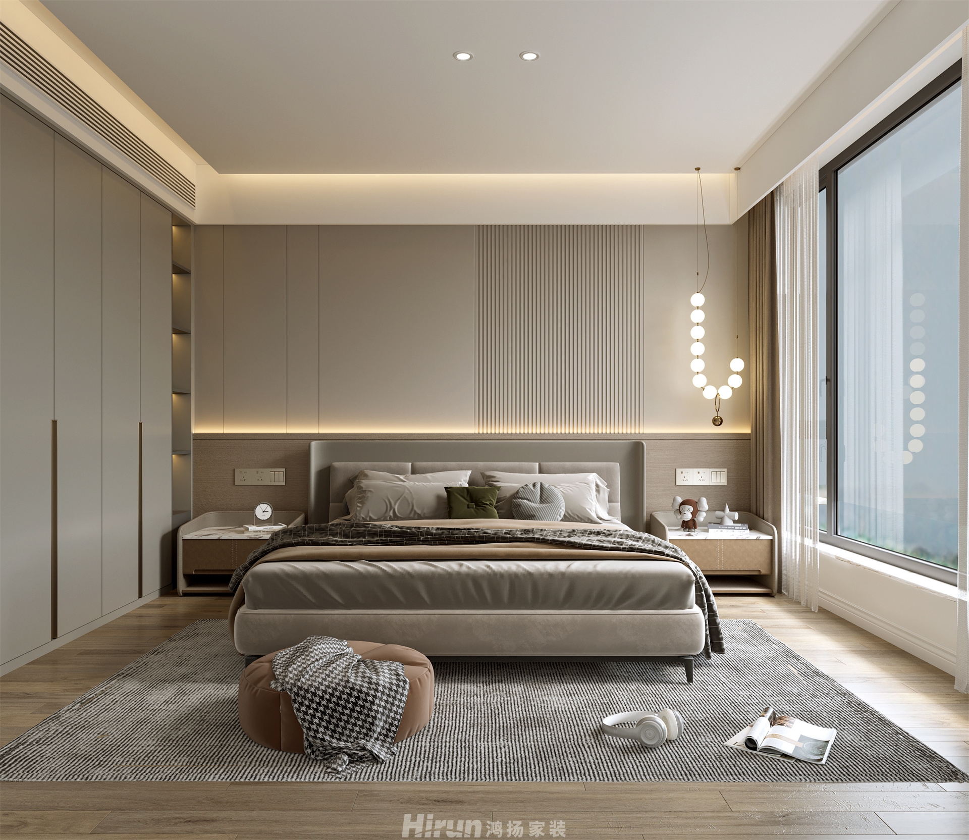 漢唐世家160㎡雅致現(xiàn)代復(fù)式 裝修案例效果圖-5