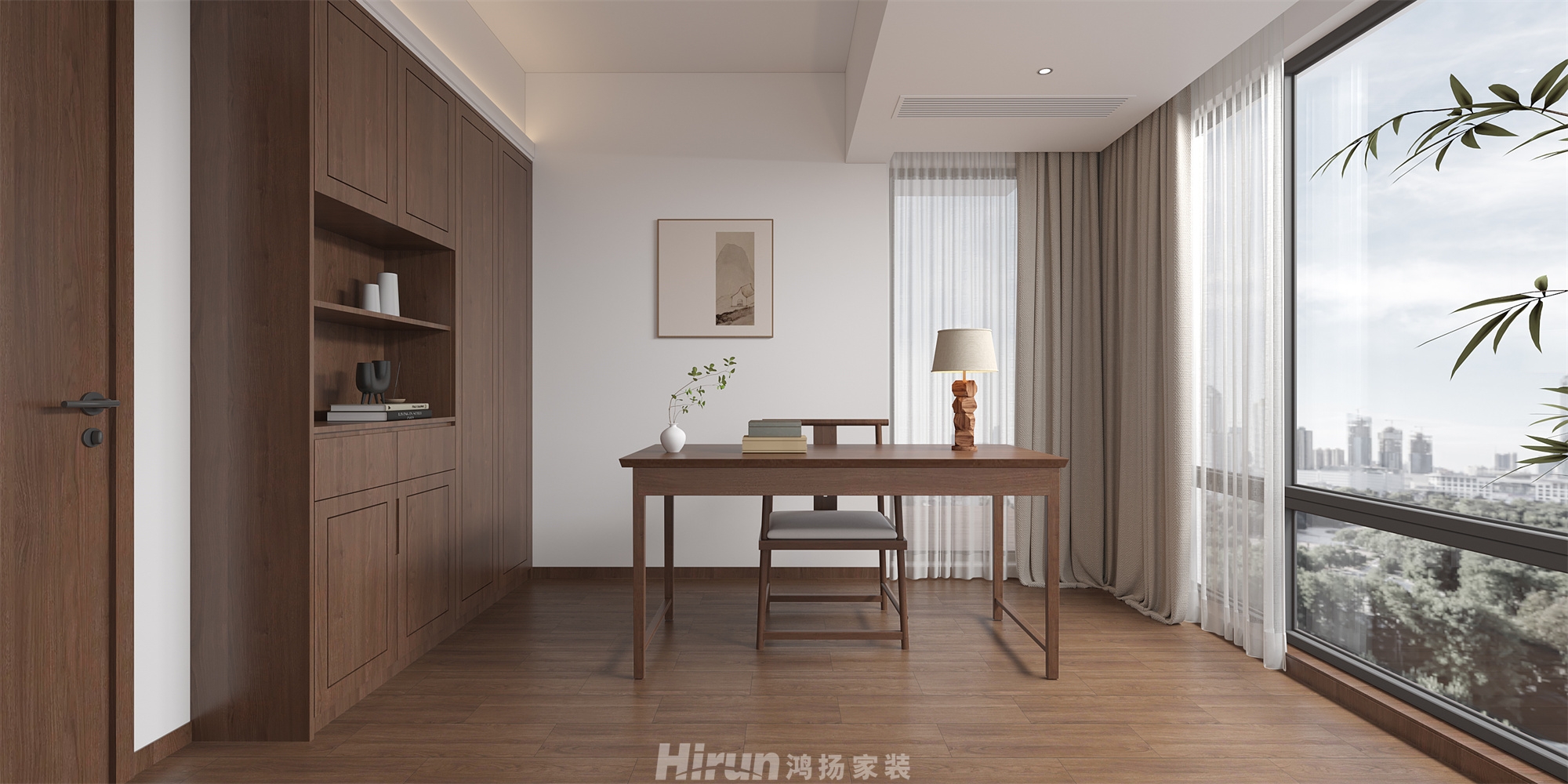 岳麓青城190㎡寫意木構四居室 裝修案例效果圖-4