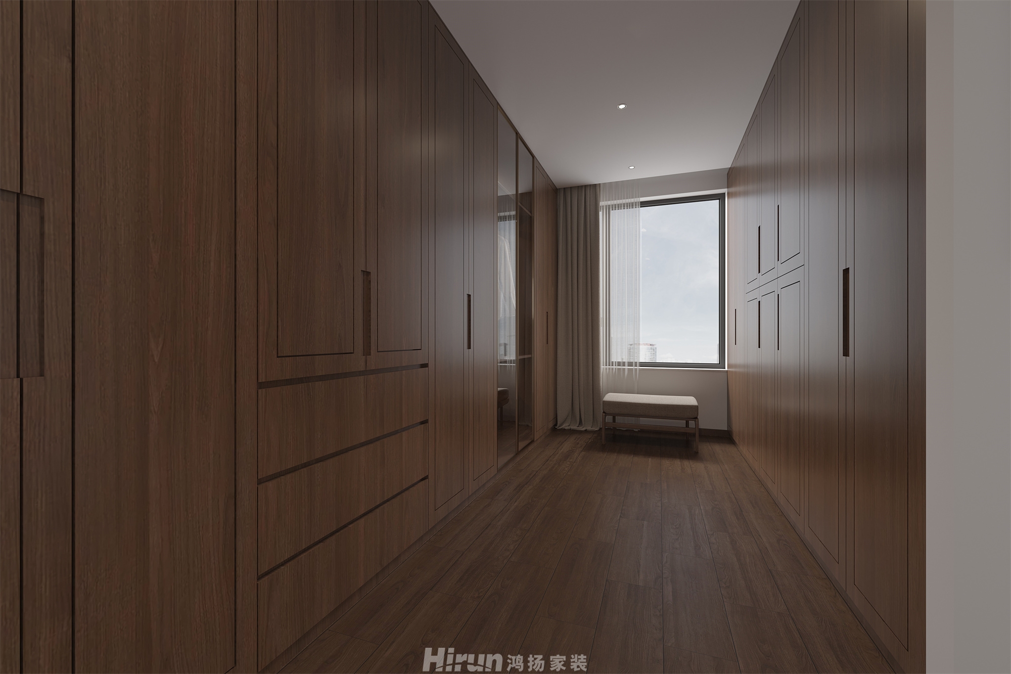 岳麓青城190㎡寫意木構四居室 裝修案例效果圖-7