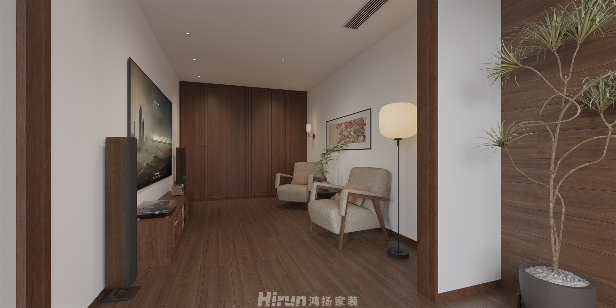 岳麓青城190㎡寫意木構四居室 裝修案例效果圖-6