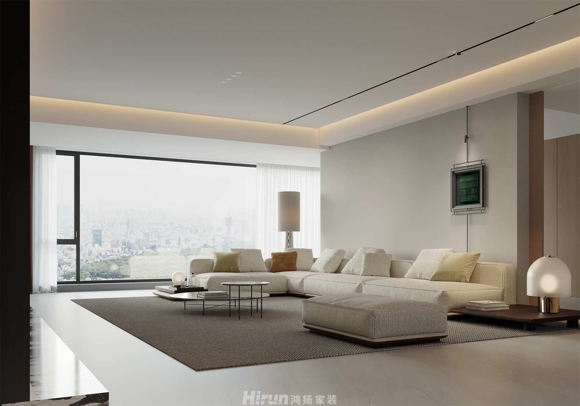 湘府和園218㎡雅致現(xiàn)代大平層 裝修案例效果圖-6