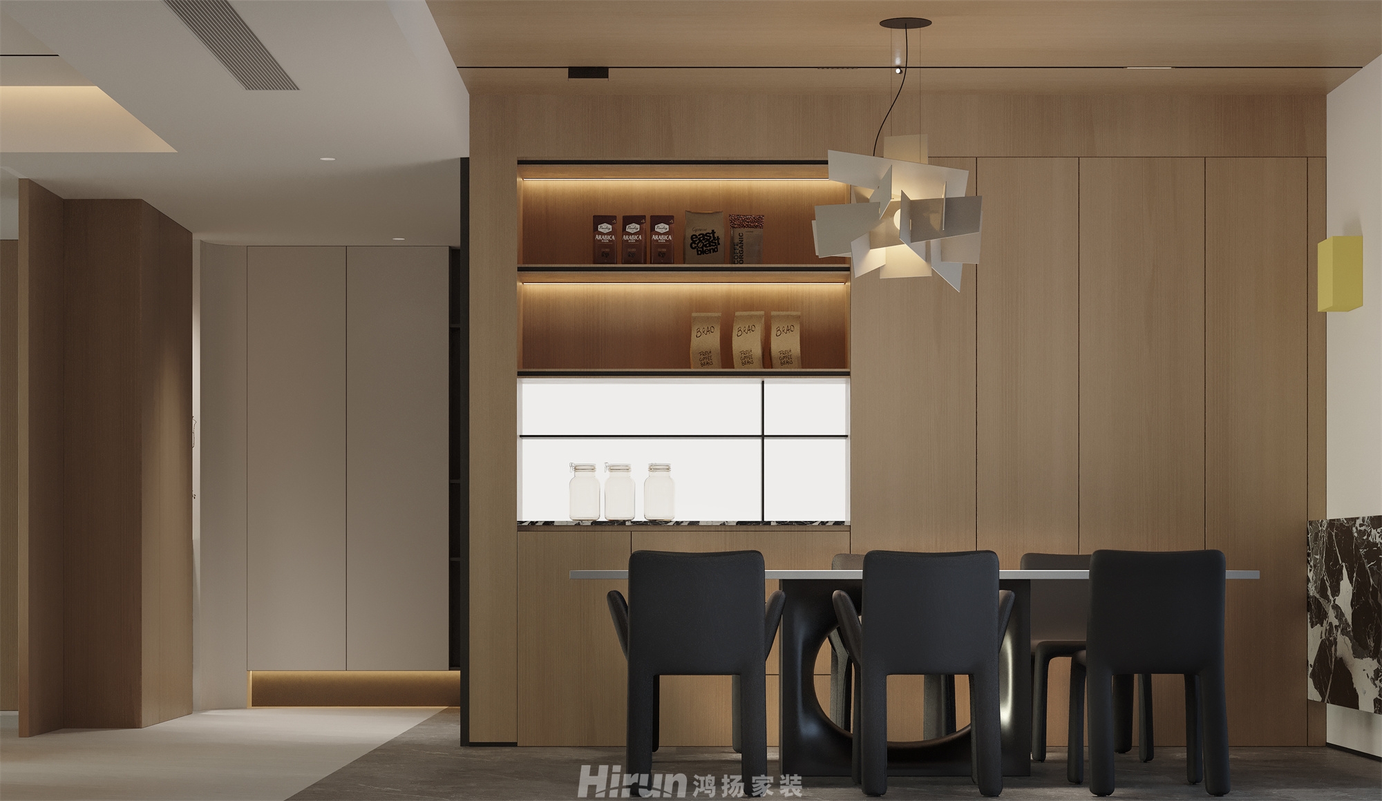 湘府和園218㎡雅致現(xiàn)代大平層 裝修案例效果圖-4