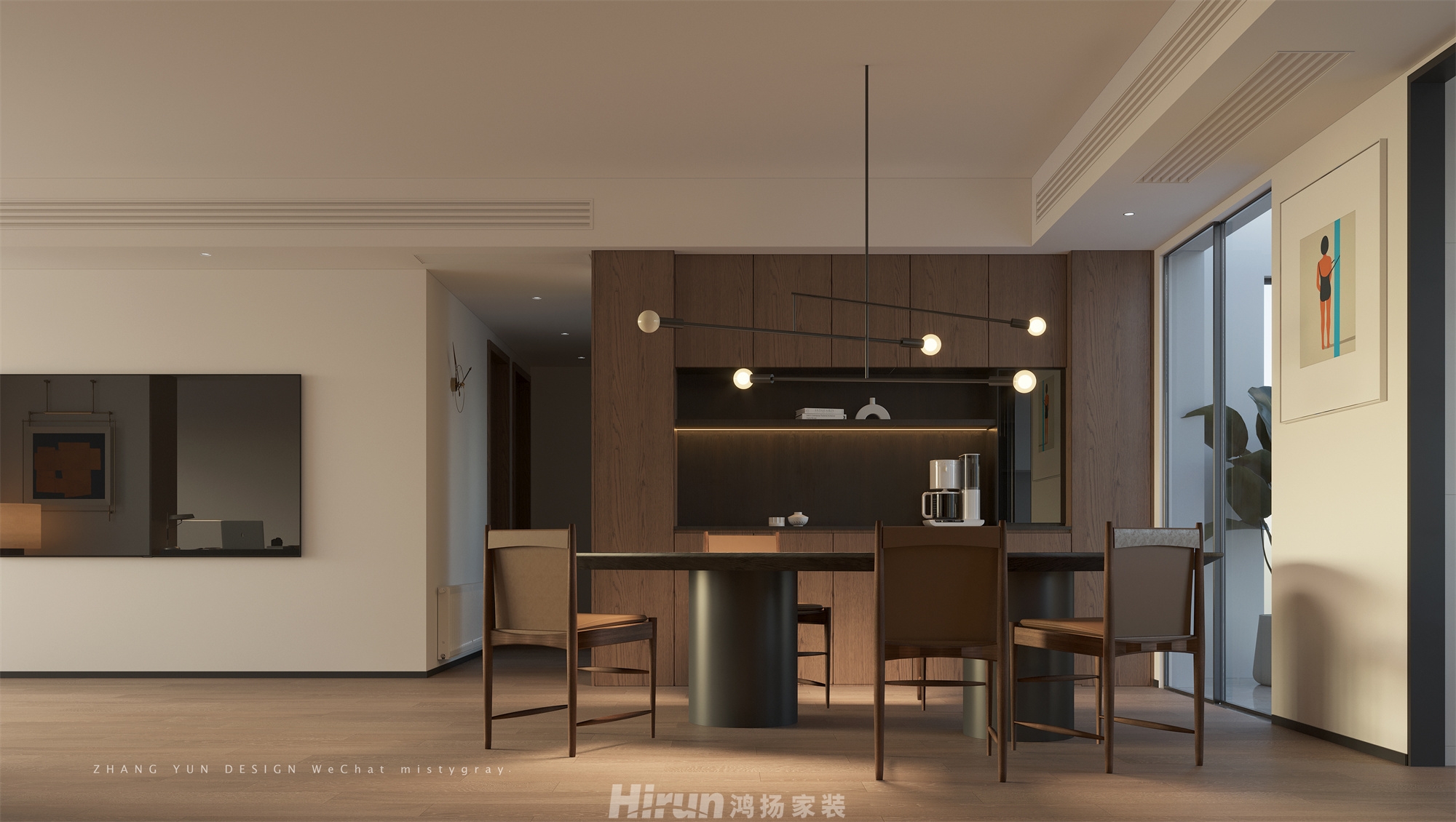 金茂長沙國際社區173㎡北歐之光三居室 裝修案例效果圖-4