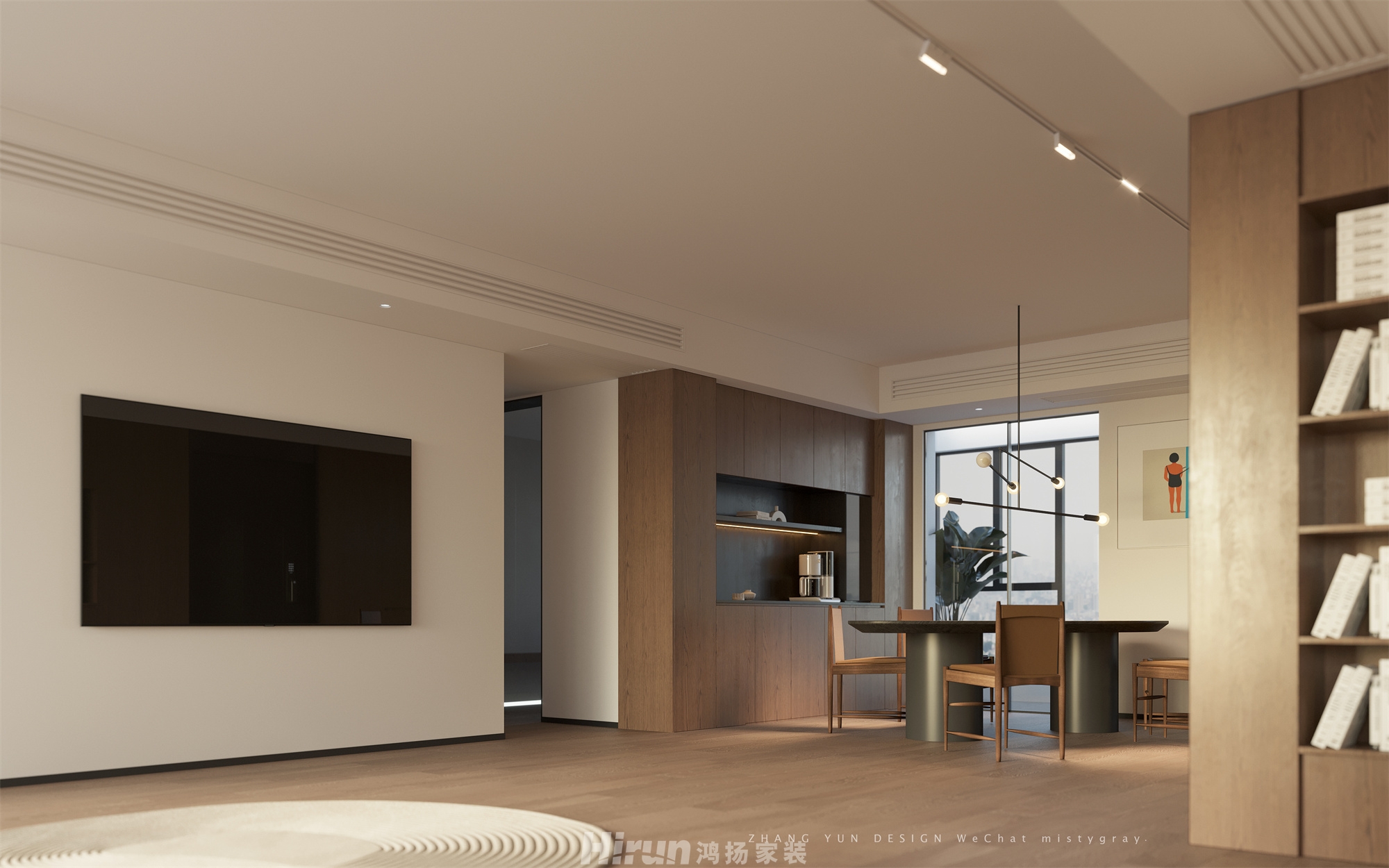 金茂長沙國際社區173㎡北歐之光三居室 裝修案例效果圖-5