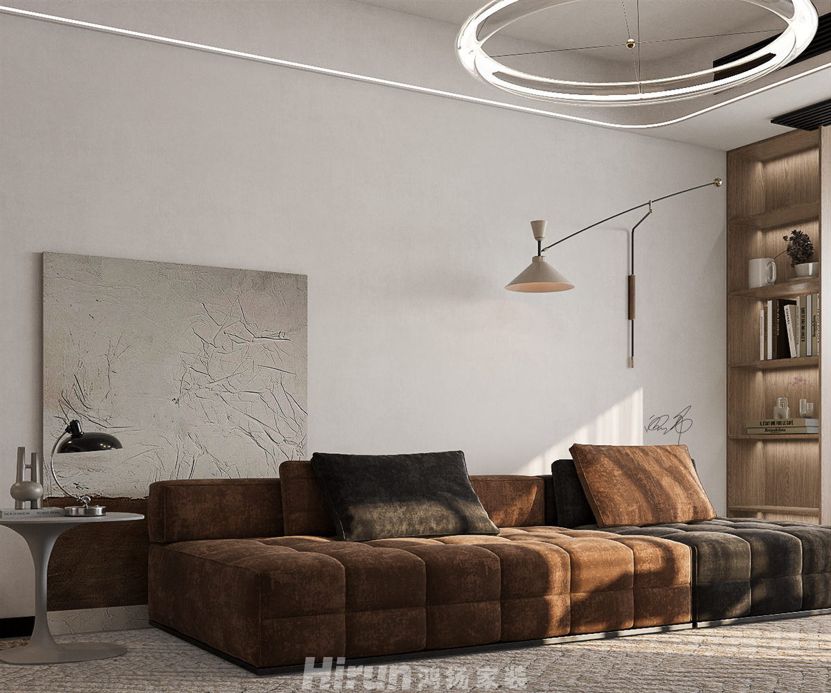 北辰三角洲147㎡藝術室界四居室 裝修案例效果圖-1