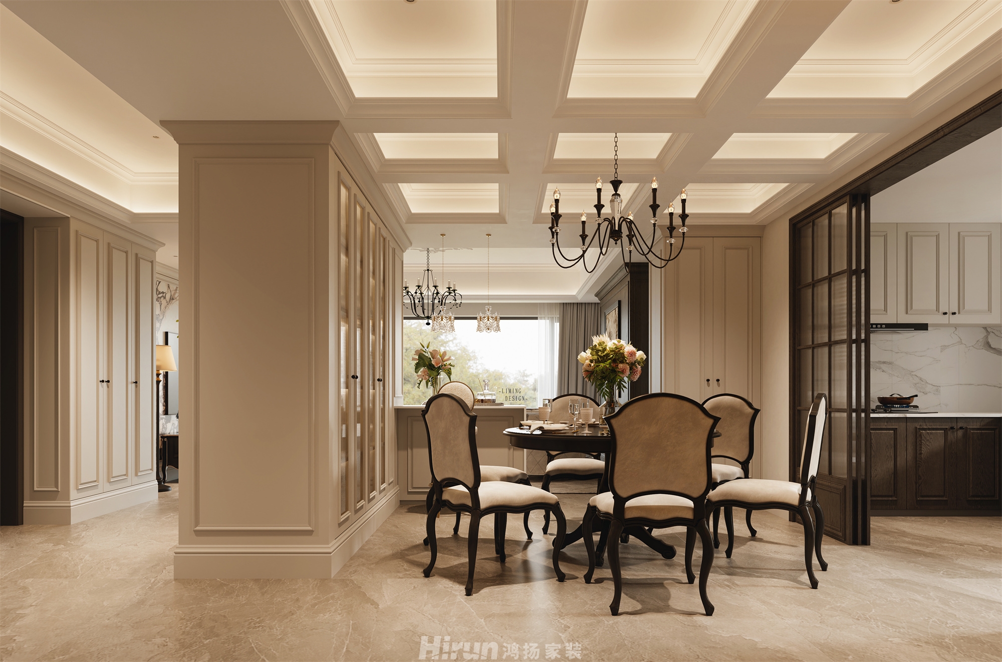 北辰府300㎡輕歐簡美大平層 裝修案例效果圖-4