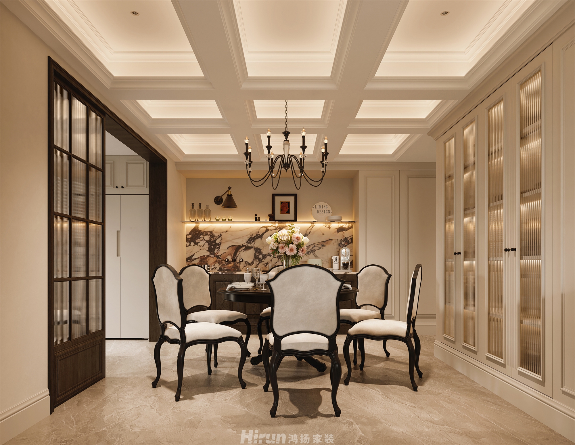 北辰府300㎡輕歐簡美大平層 裝修案例效果圖-12