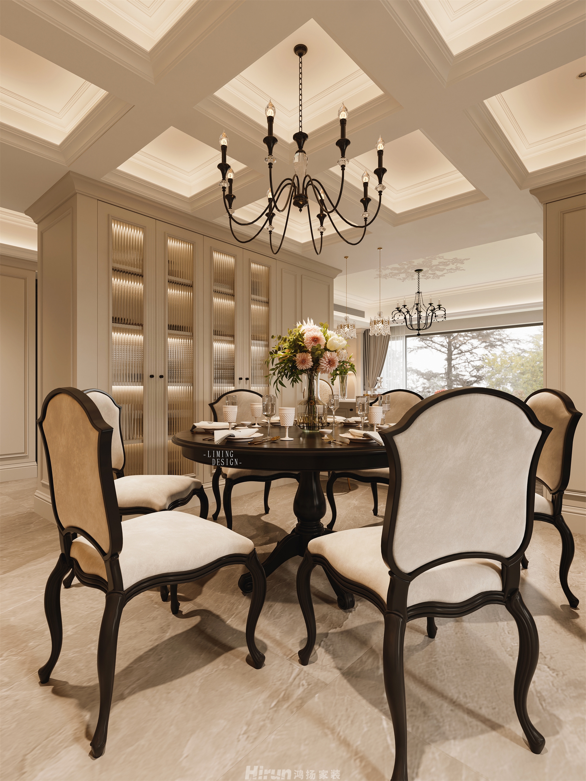 北辰府300㎡輕歐簡美大平層 裝修案例效果圖-14