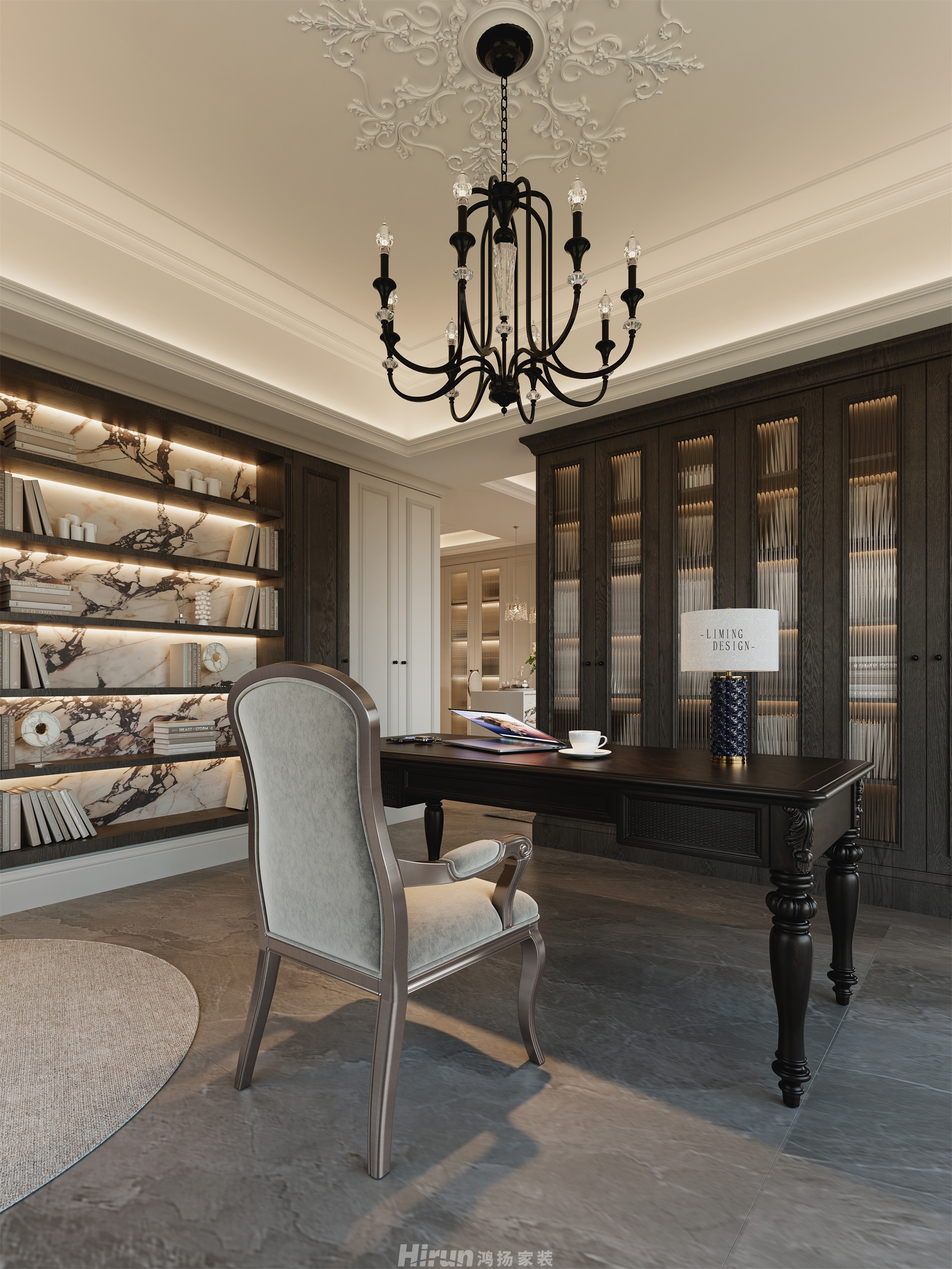 北辰府300㎡輕歐簡美大平層 裝修案例效果圖-20