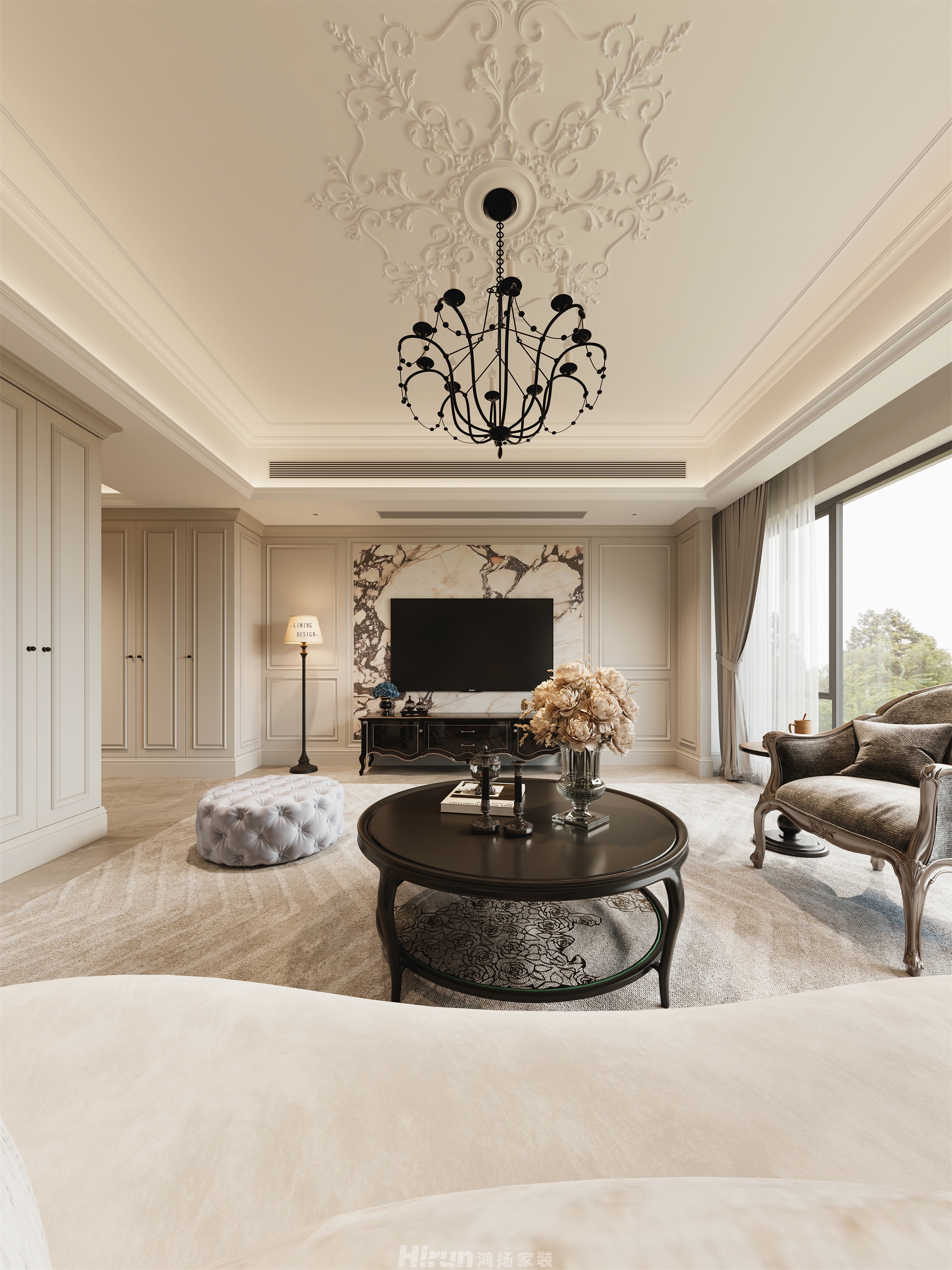 北辰府300㎡輕歐簡美大平層 裝修案例效果圖-16