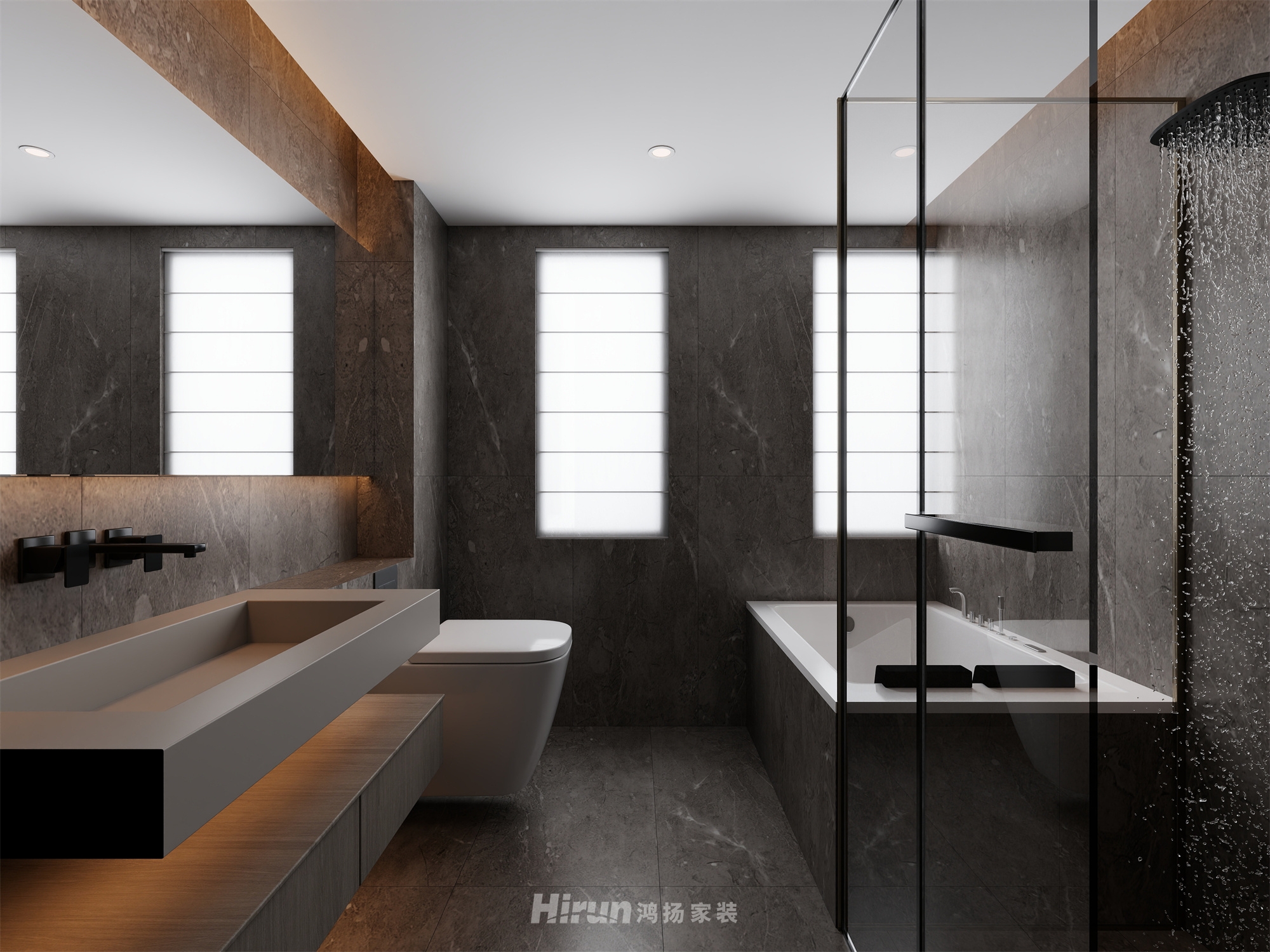 長沙北中心保利時代90㎡雅致現代三居室 裝修案例效果圖-7