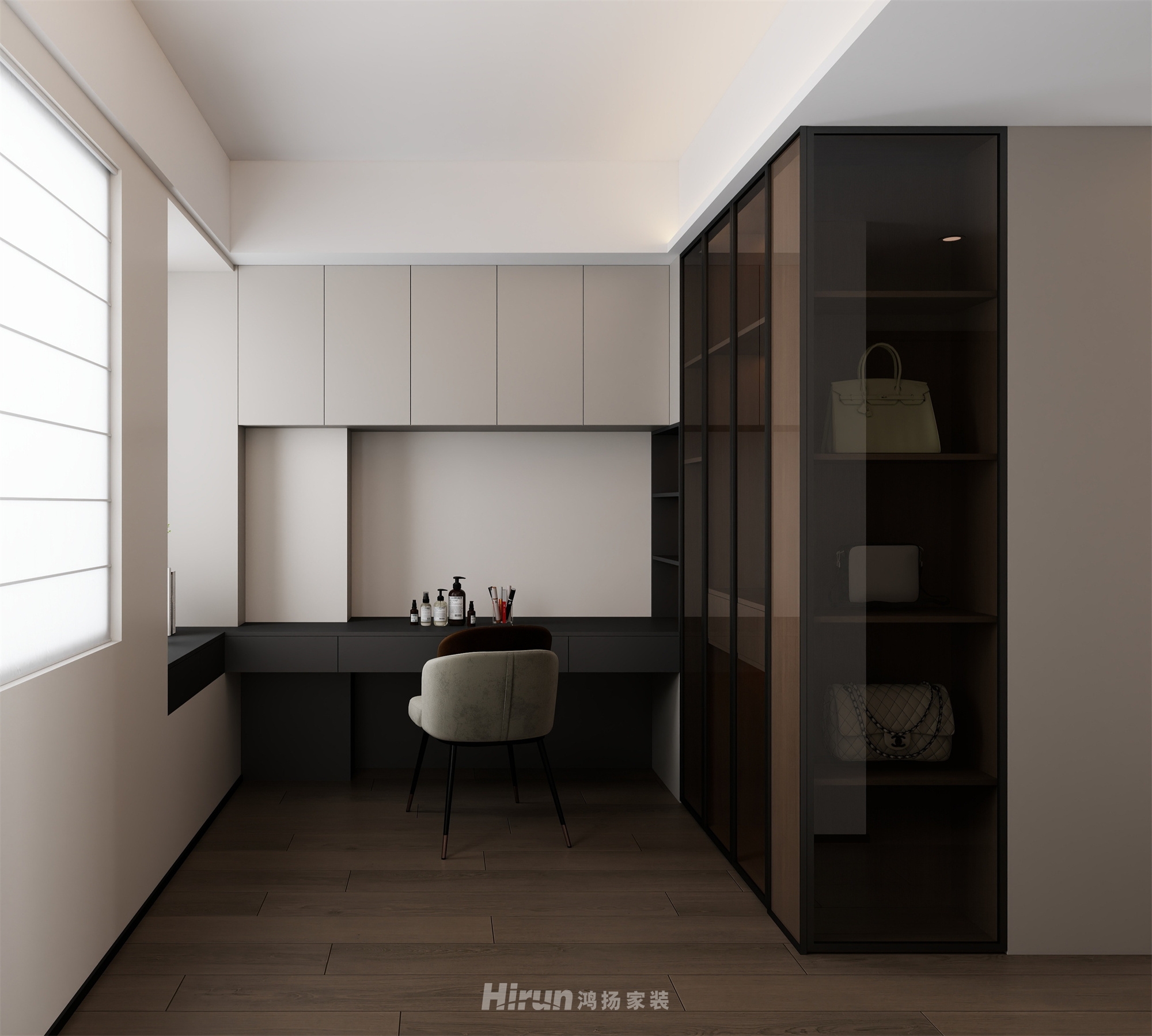 長沙北中心保利時代90㎡雅致現代三居室 裝修案例效果圖-6