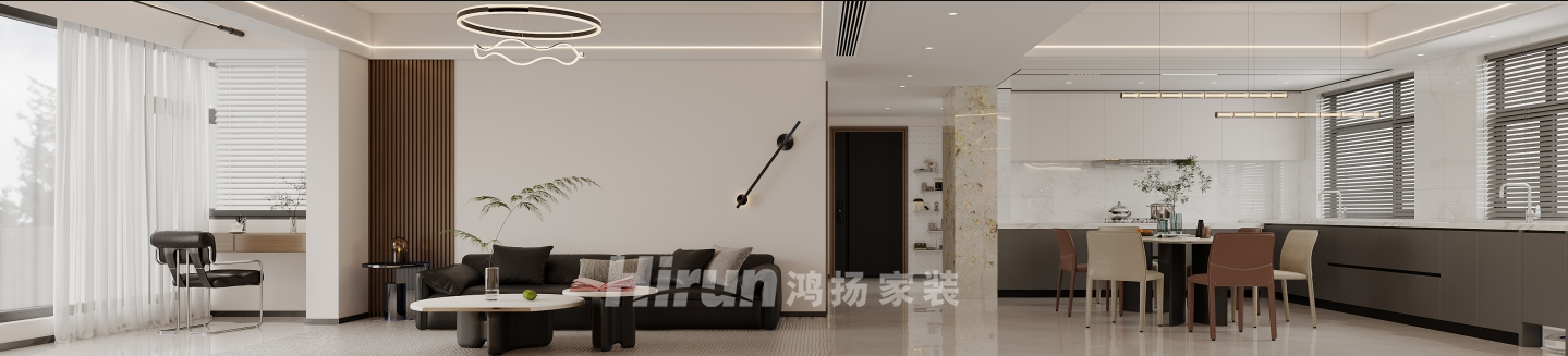 翡翠年華167㎡雅致現(xiàn)代四居室 裝修案例效果圖-2