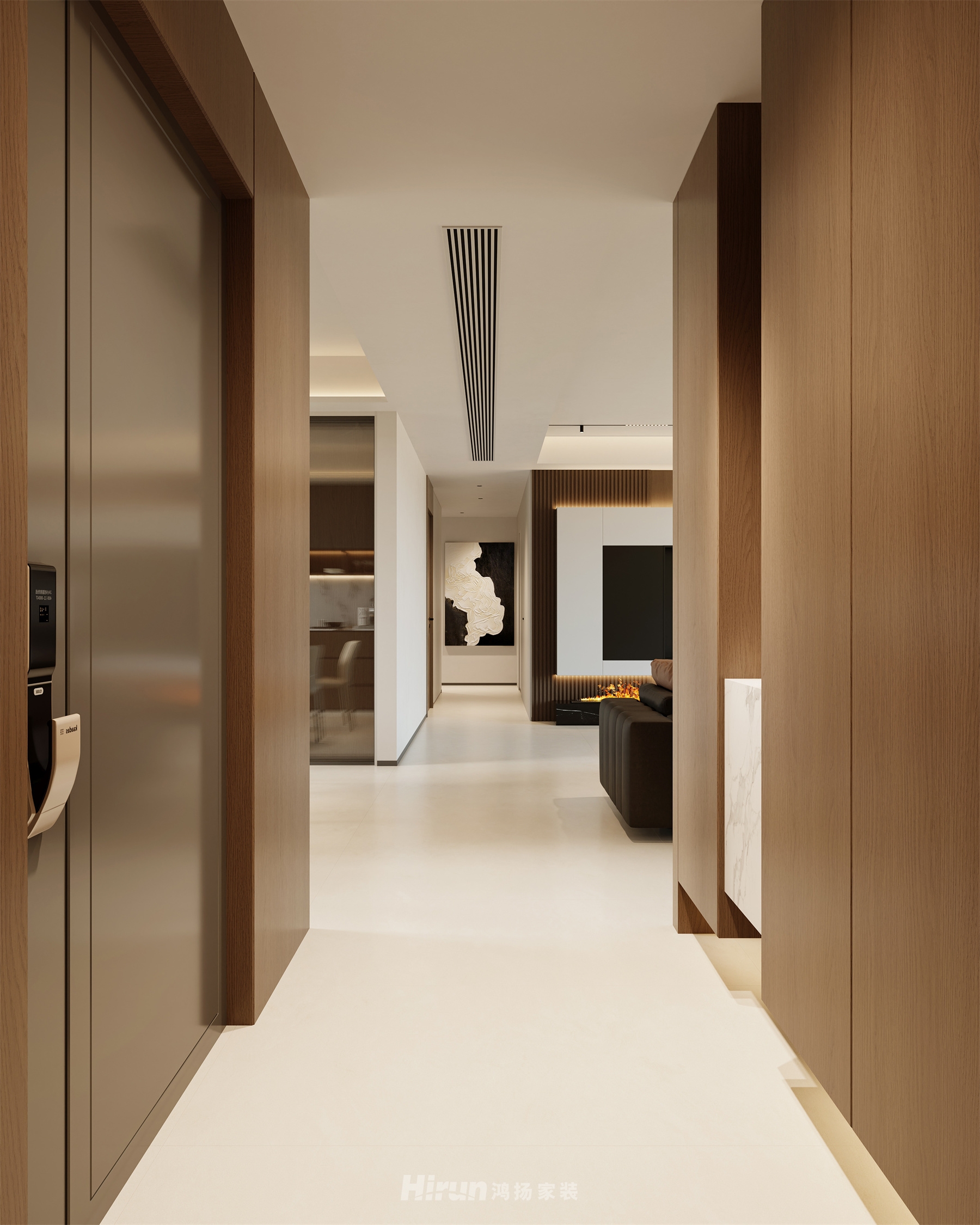 玖洲觀瀾180㎡雅致現(xiàn)代五居室 裝修案例效果圖-8