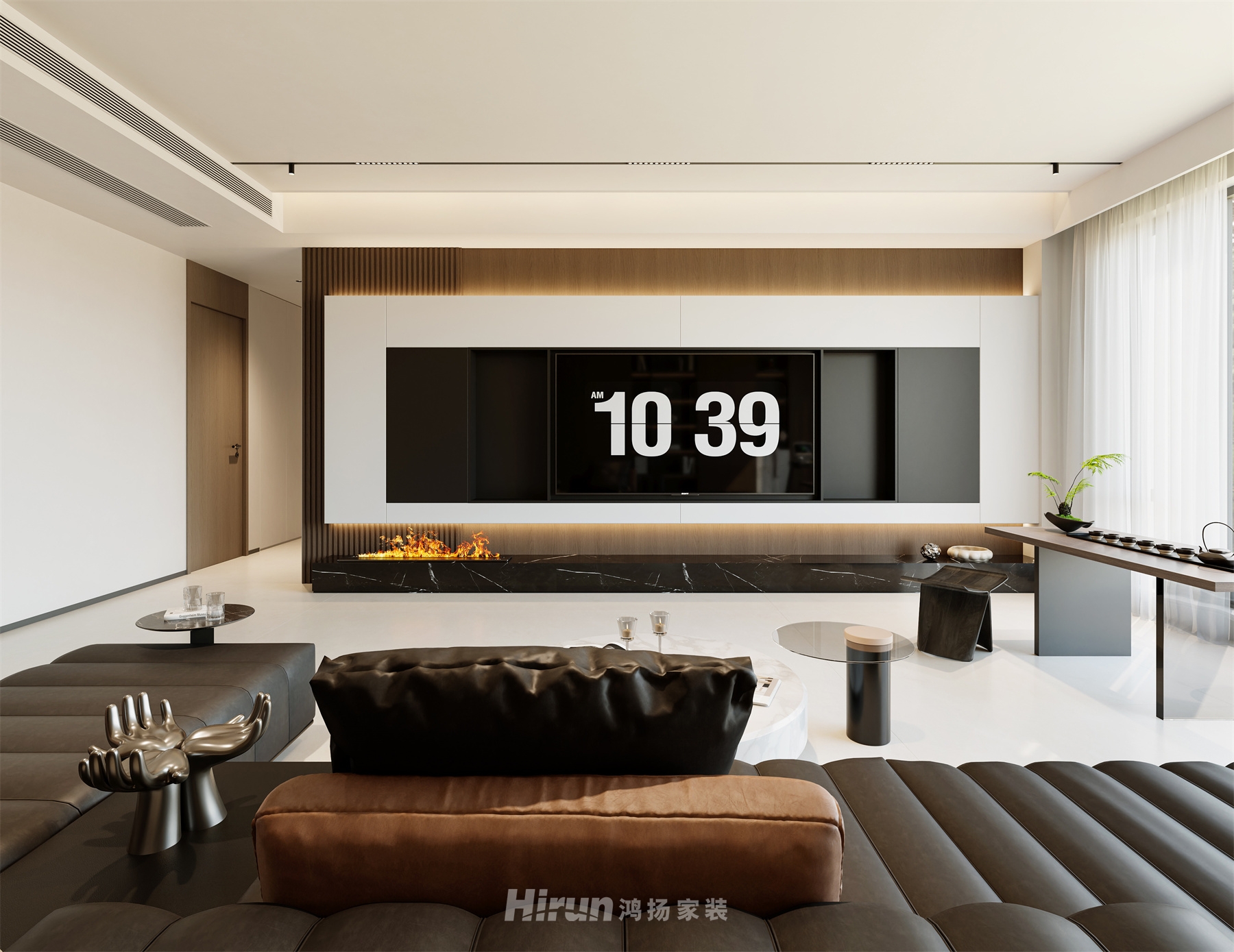 玖洲觀瀾180㎡雅致現(xiàn)代五居室 裝修案例效果圖-5