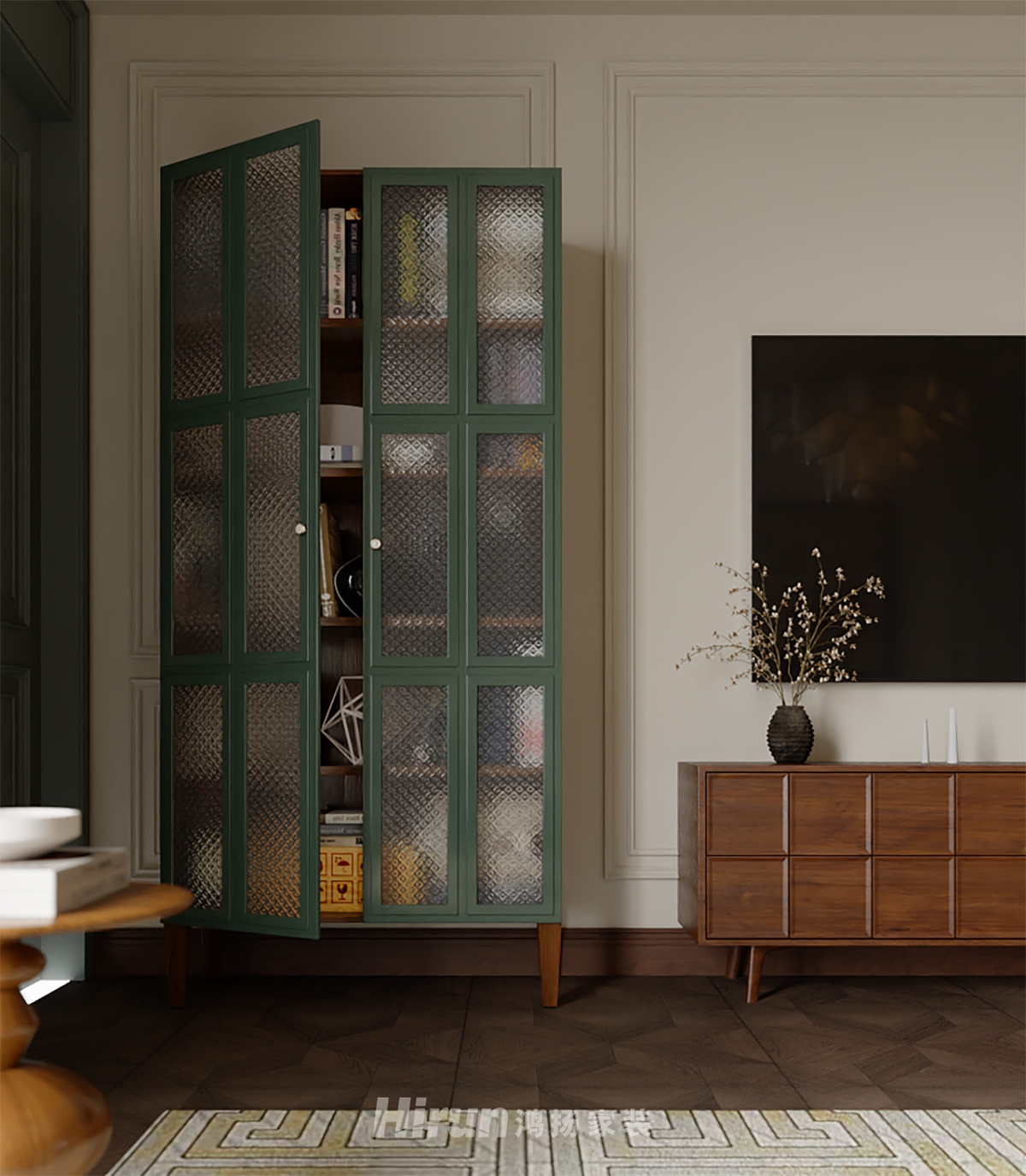 山水灣400㎡復古風潮別墅 裝修案例效果圖-12