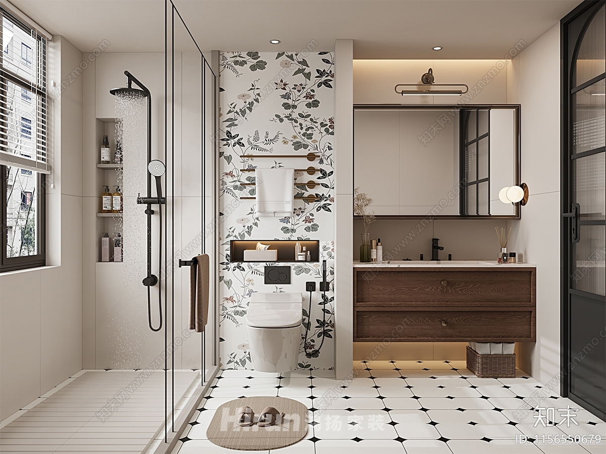 山水灣400㎡復古風潮別墅 裝修案例效果圖-4