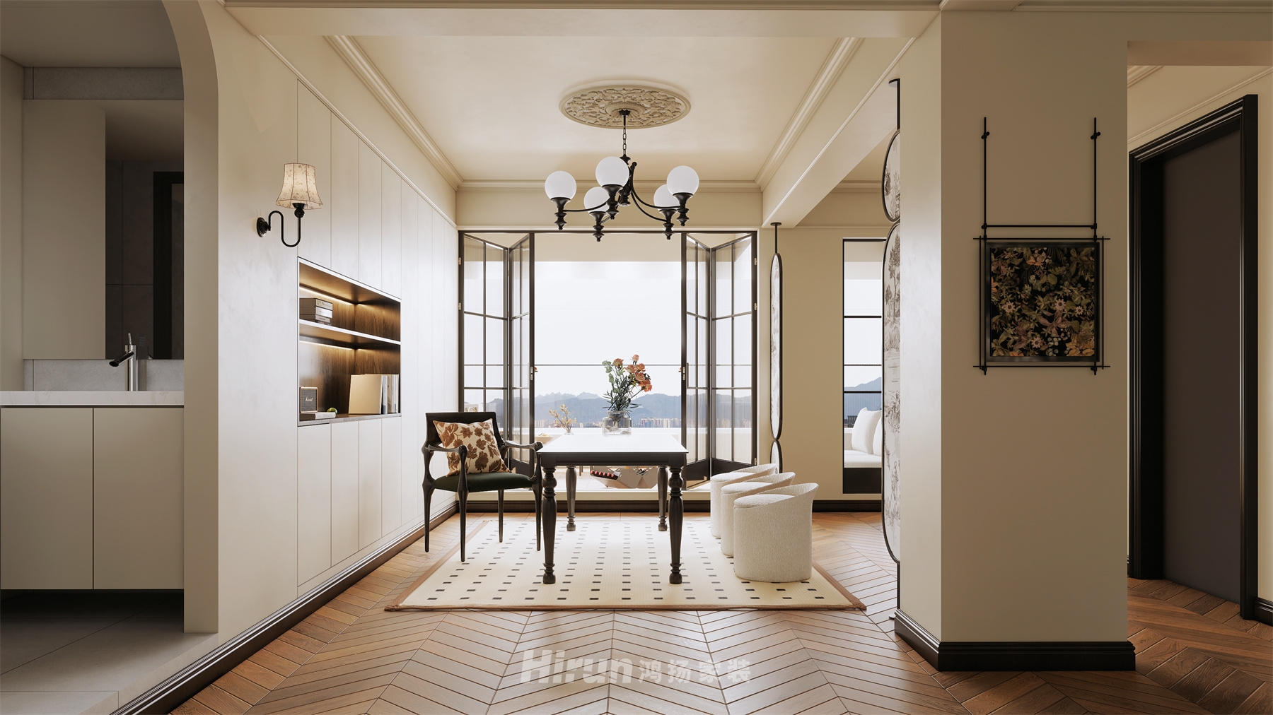 金地湖山樾428㎡輕歐簡美別墅 裝修案例效果圖-4