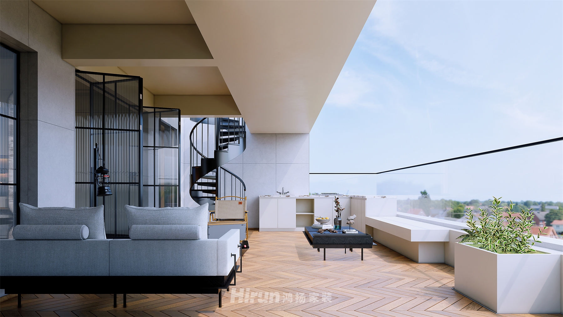 金地湖山樾428㎡輕歐簡美別墅 裝修案例效果圖-10