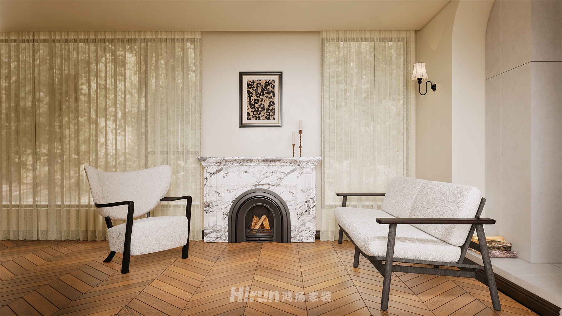 金地湖山樾428㎡輕歐簡美別墅 裝修案例效果圖-12